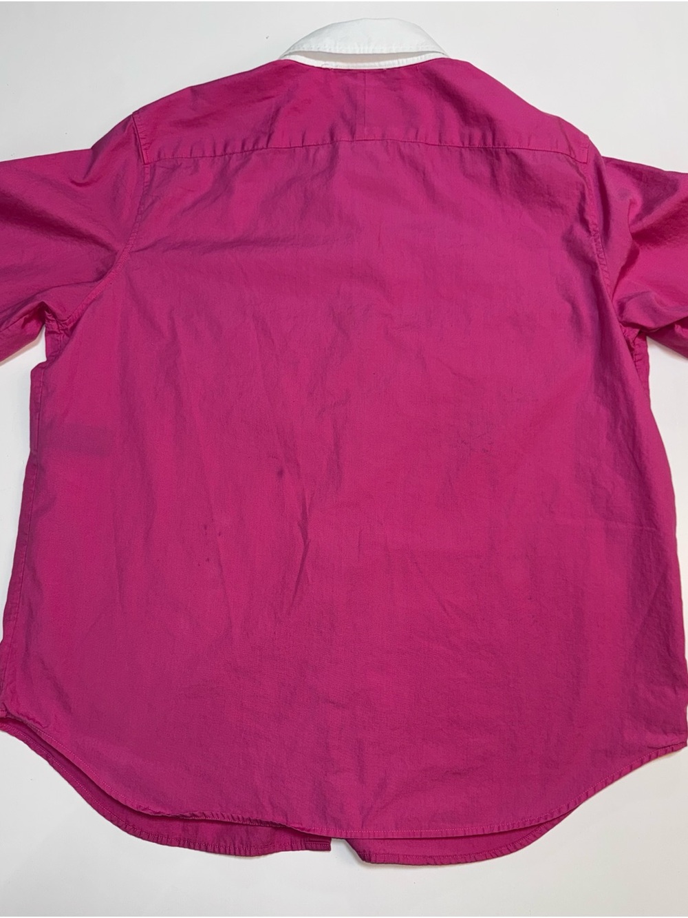 Lauren Ralph Lauren women’s L Pink Solid Cotton Point Collar Logo Dress Shirt - Picture 12 of 16